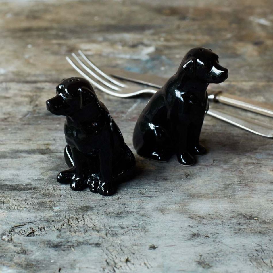 Black Labrador Salt and Pepper Pots