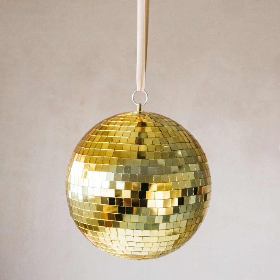 Gold Hanging Disco Ball