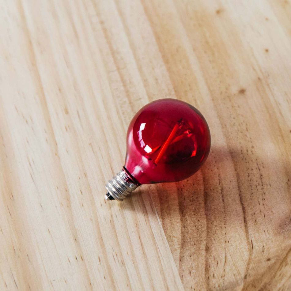 Red LED E12 1W Bulb