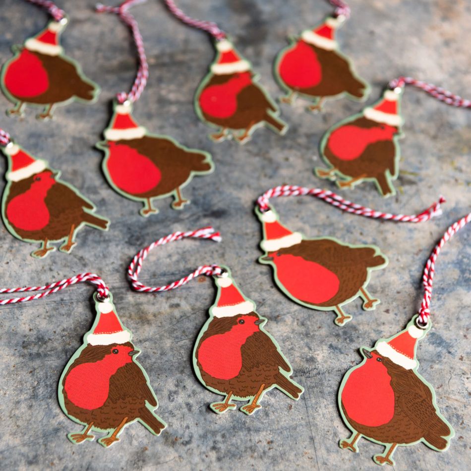 Set of Ten Robin Gift Tags