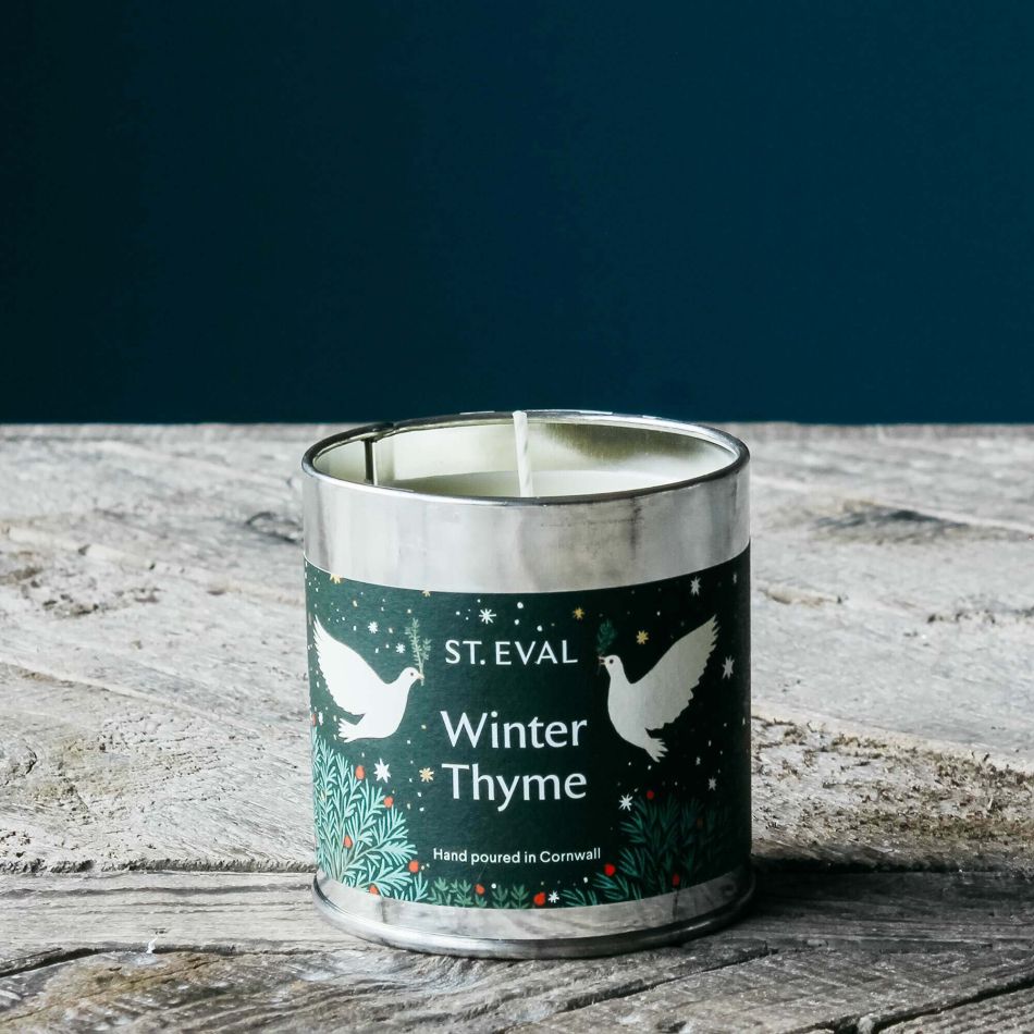 Winter Thyme Christmas Tin Candle