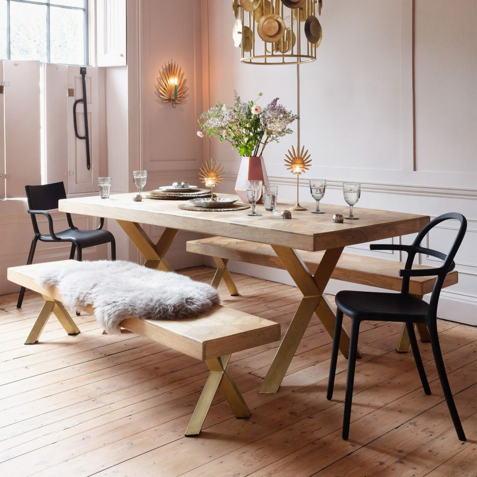 Faye Parquetry 6 Seater Dining Table