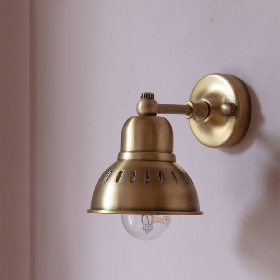 Abe Antique Brass Adjustable Wall Light