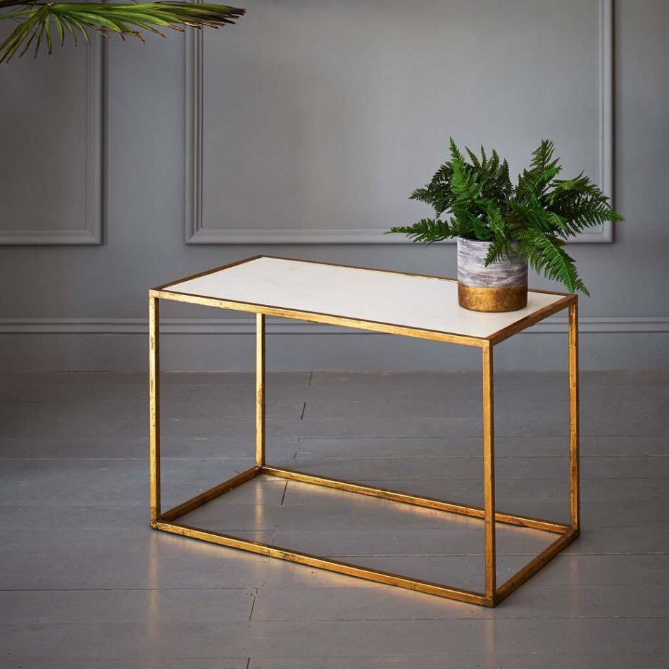 Odell Gold and Marble Coffee Table