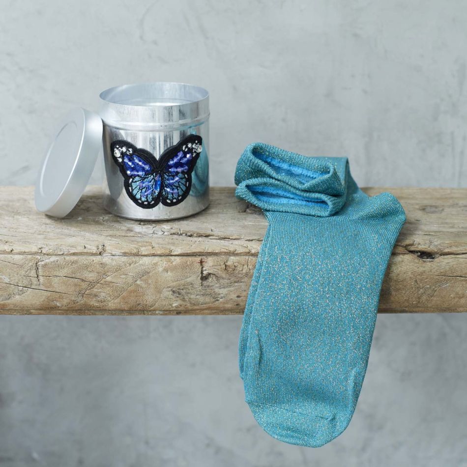 Brixton Socks in Butterfly Tin
