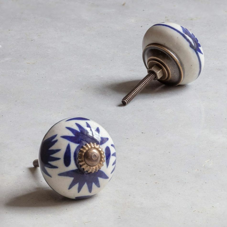 Ceramic Star Hand-Painted Knob