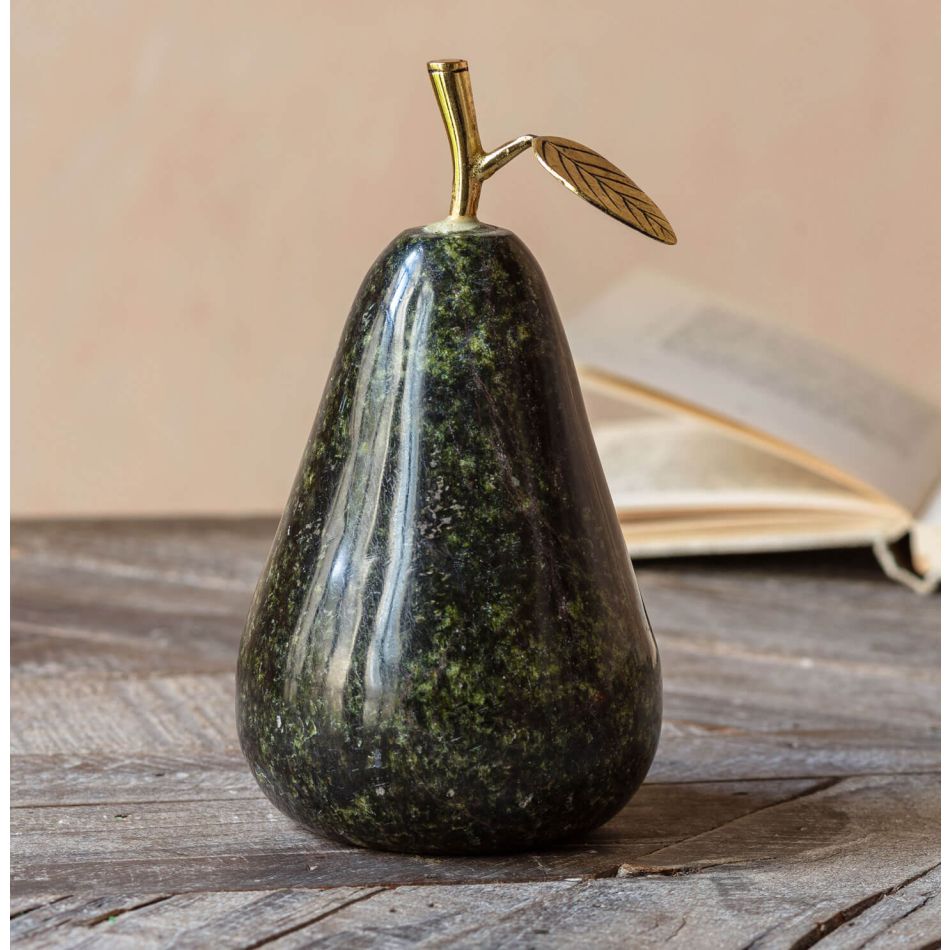 Marble Pear Ornament