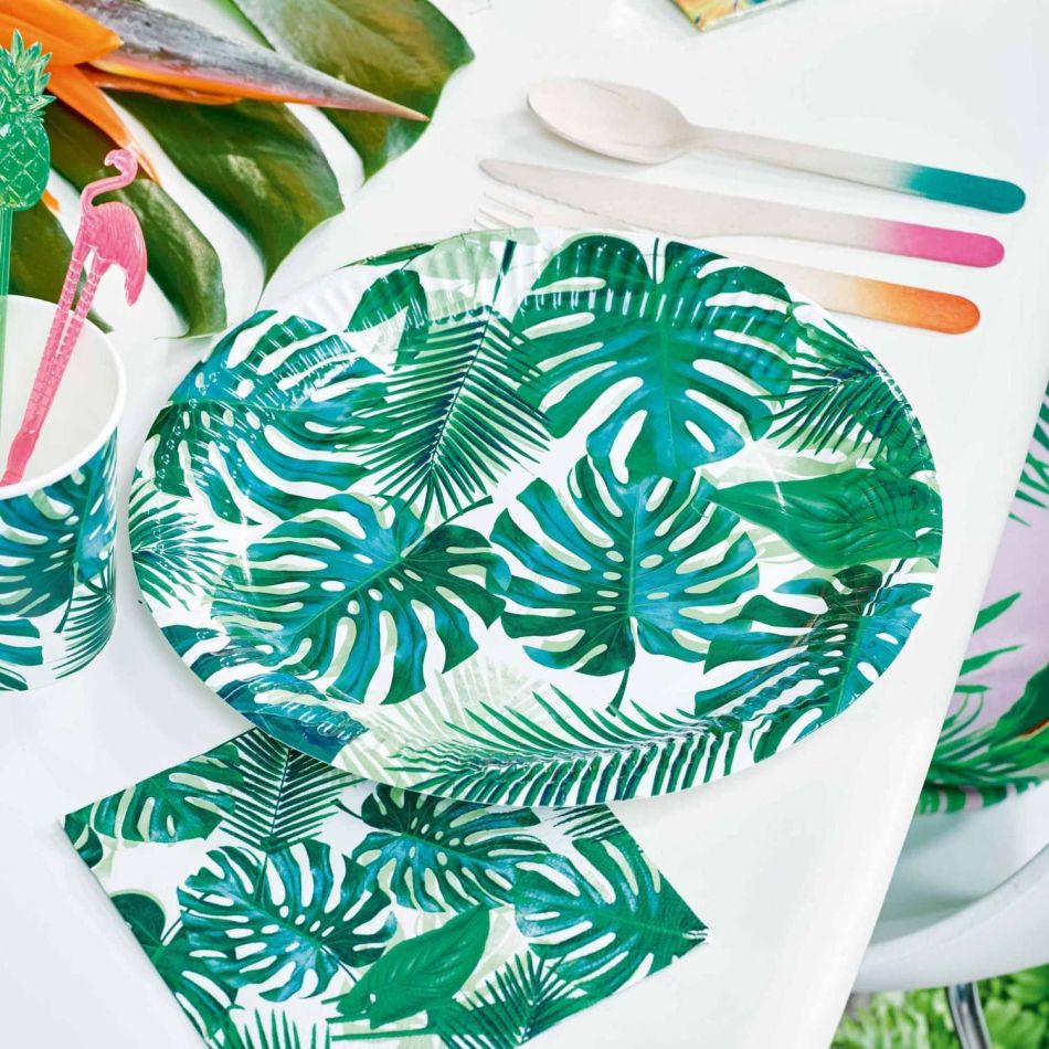 Pack of Eight Palm Leaf Paper Plates
