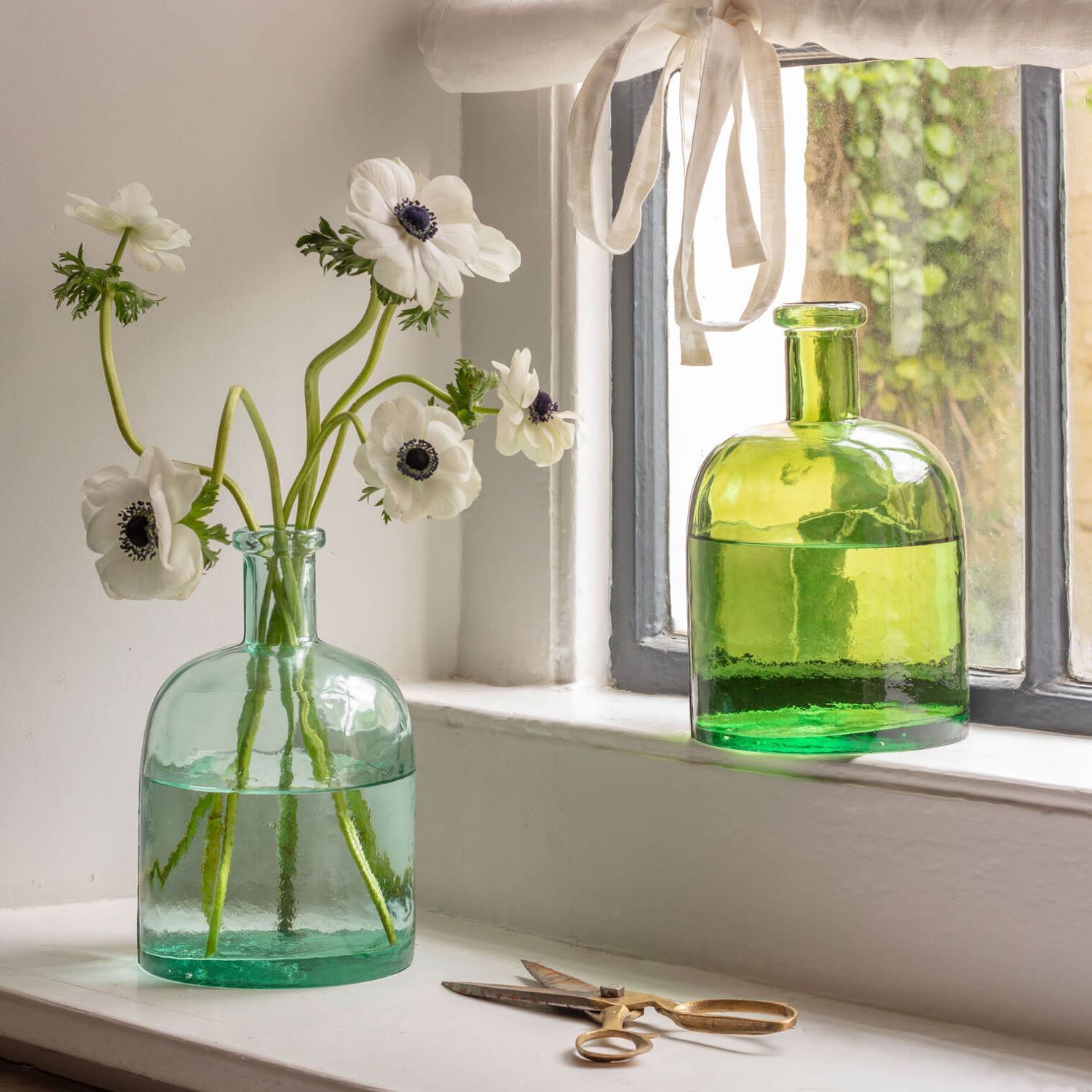 Rustic Recycled Glass Bud Vases