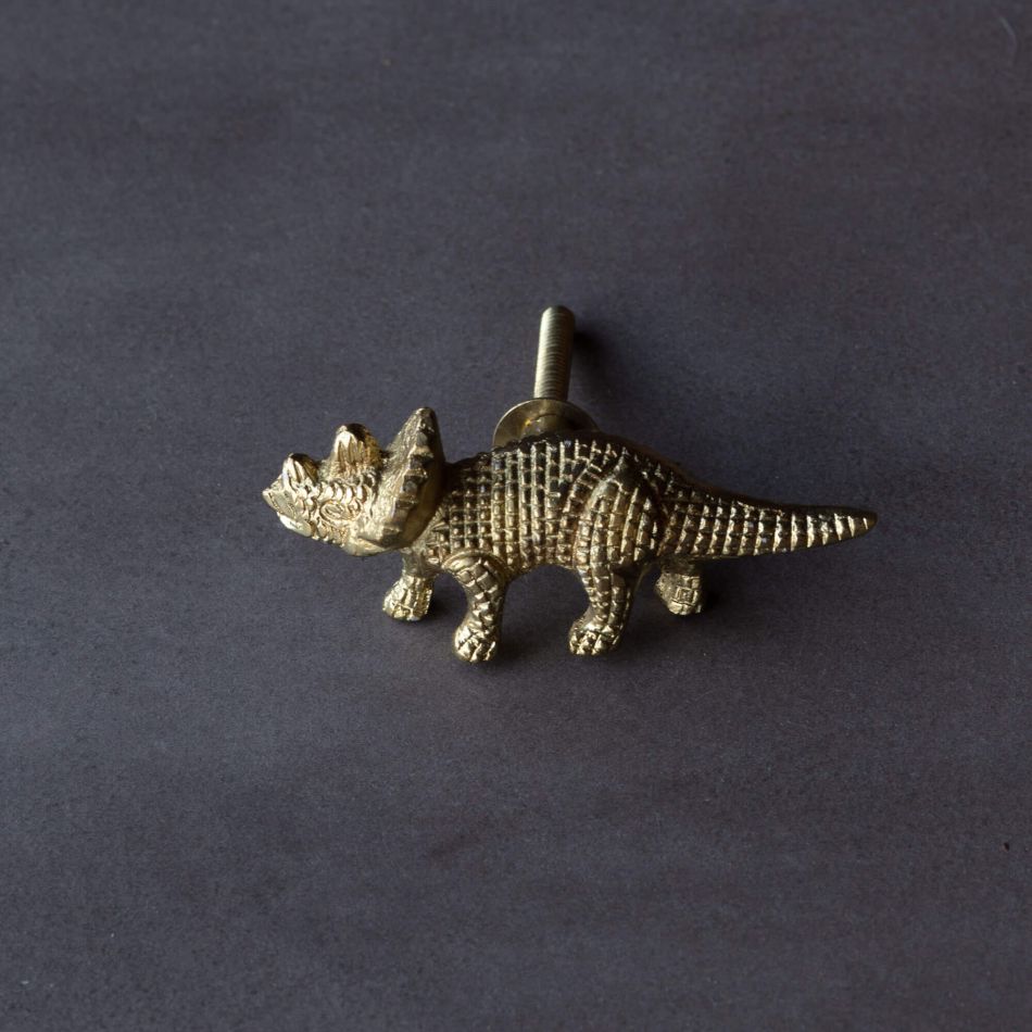 Gold Triceratops Knob