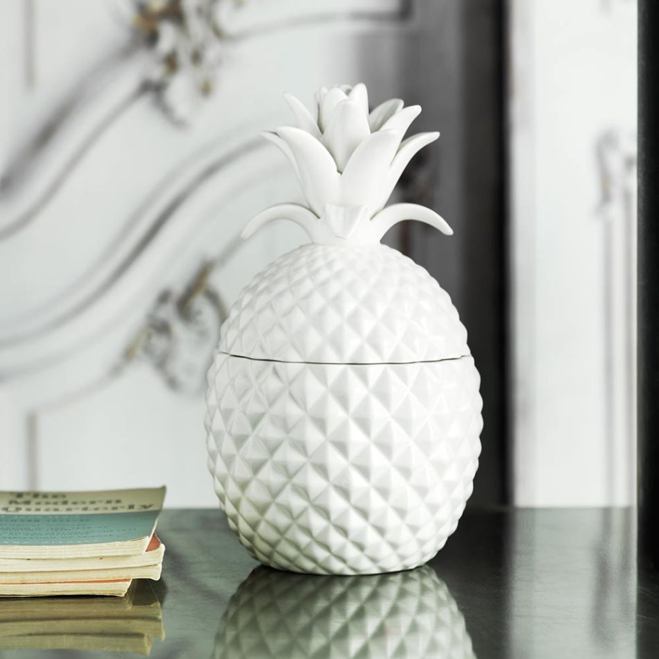 White Ceramic Pineapple Jar