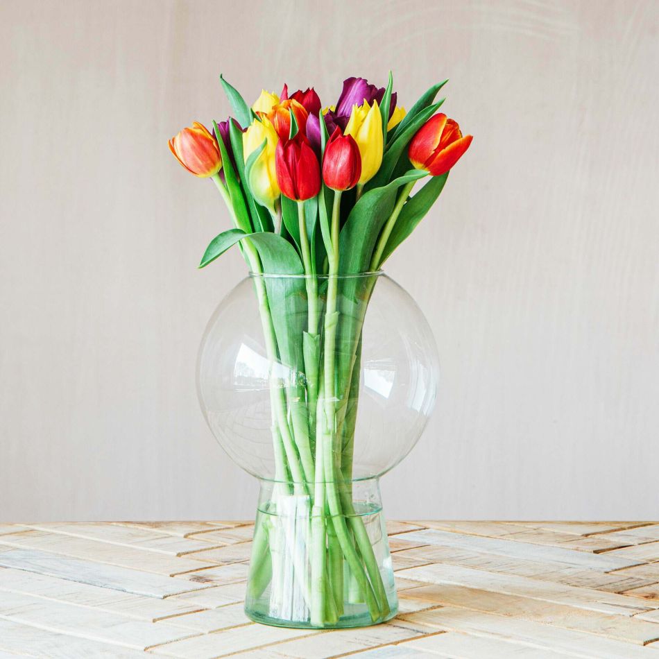 Short Recycled Glass Vase