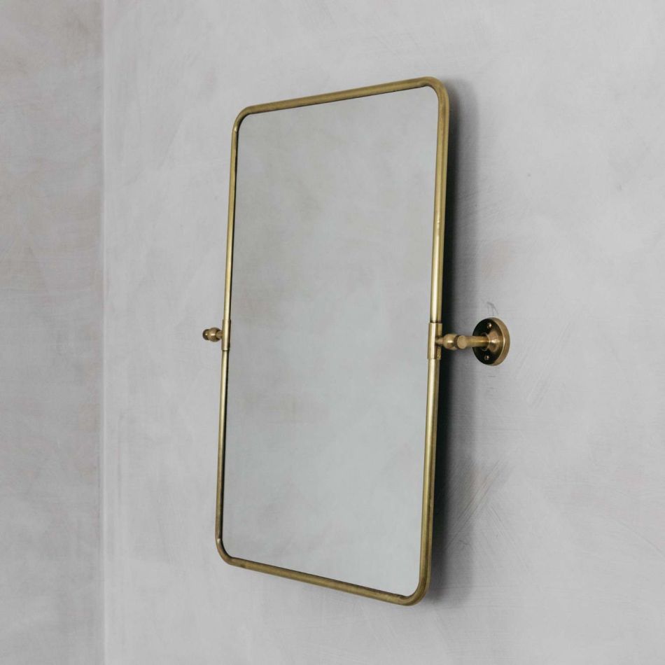 Otto Antique Gold Rectangular Tilting, Rectangular Tilting Bathroom Mirror