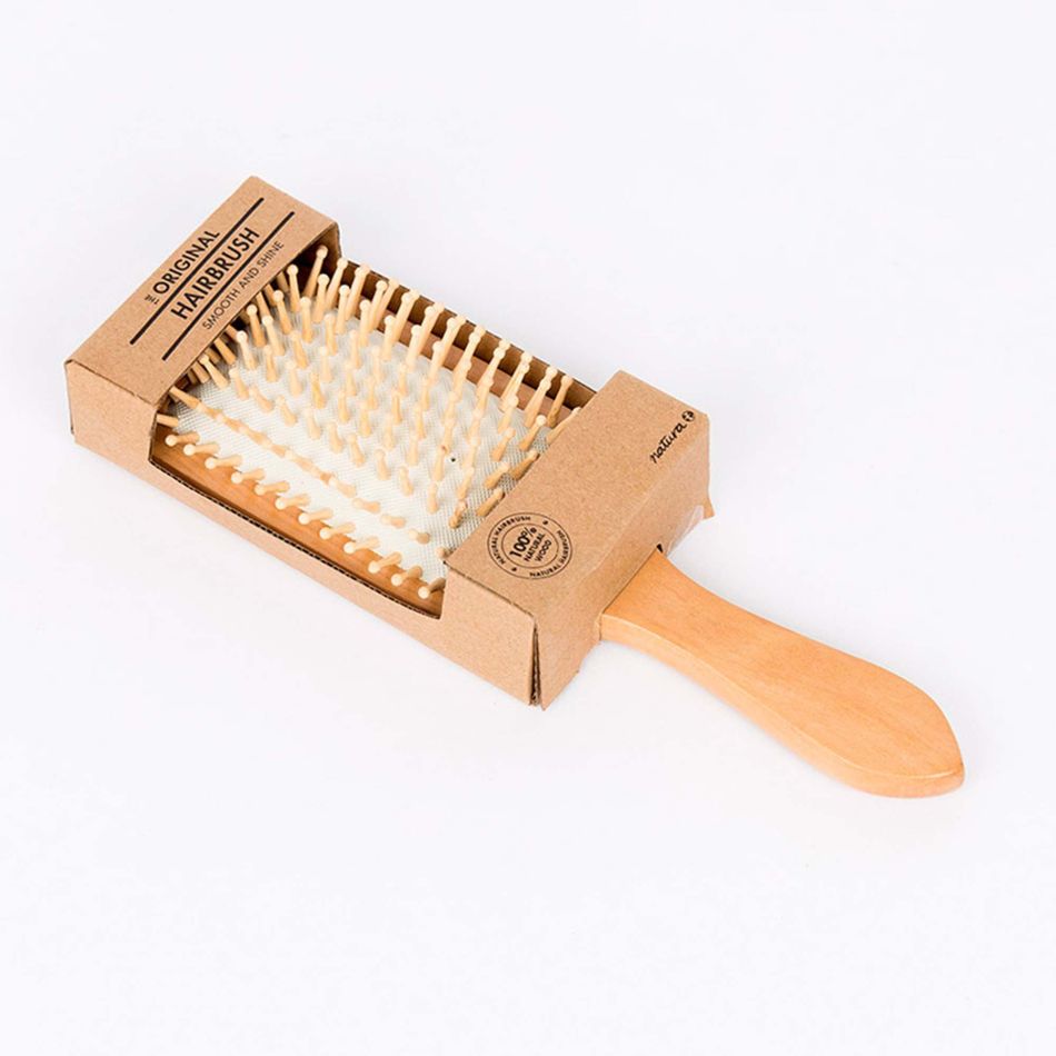Natural Wooden Paddle Brush