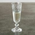 Engraved Roses Champagne Glass