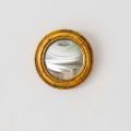 Small Rounded Gold Convex Mirror
