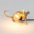 Gold Lying Mouse Lamp