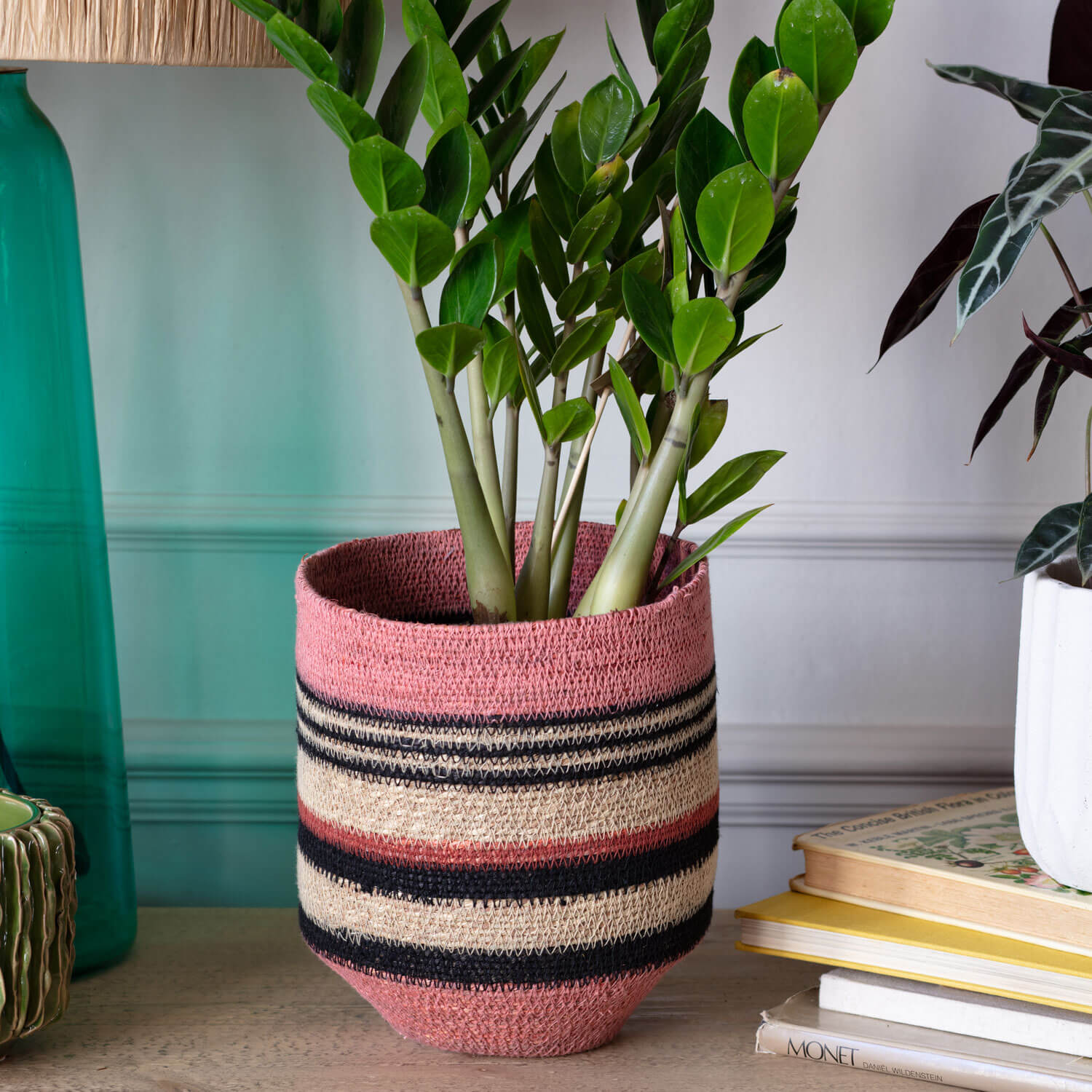 Read more about Graham and green striped pink and black basket