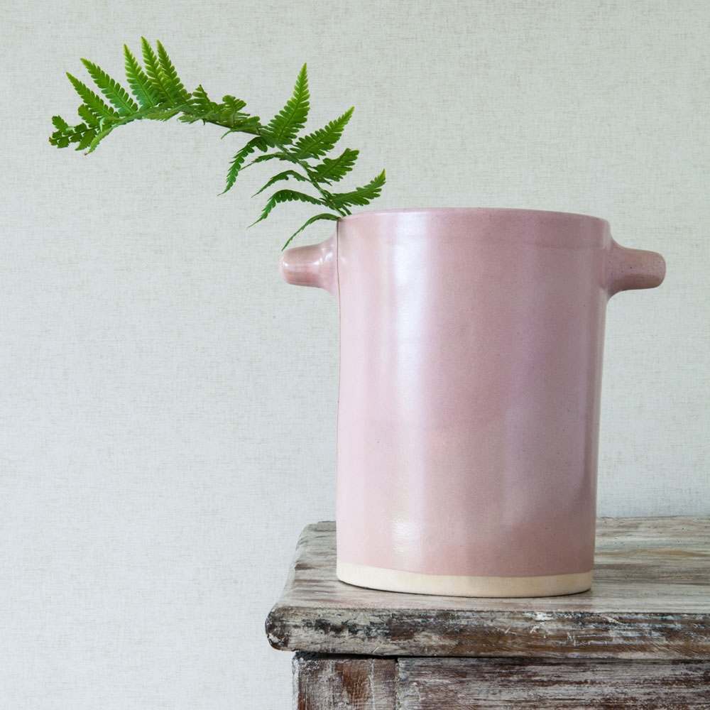 An image of Dusky Pink Organic Utensil Pot