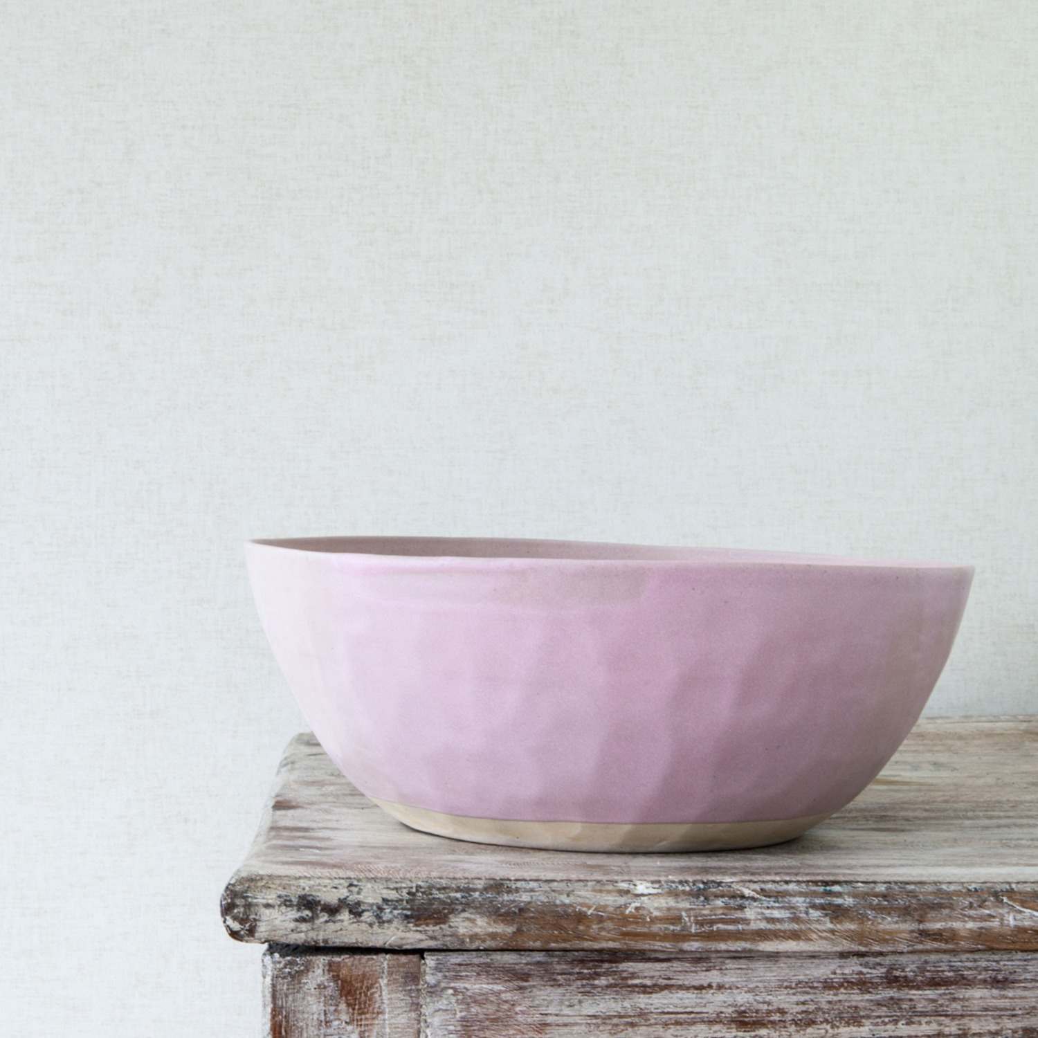 An image of Dusky Pink Organic Serving Bowl