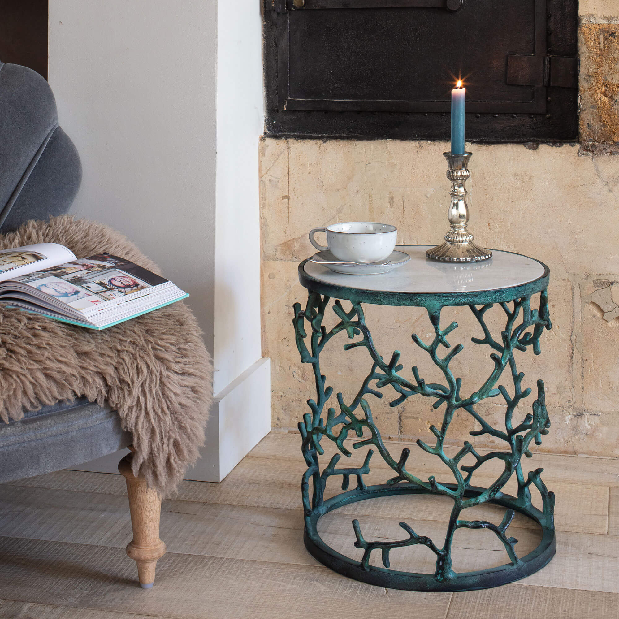 Graham And Green Green Branchlet Side Table