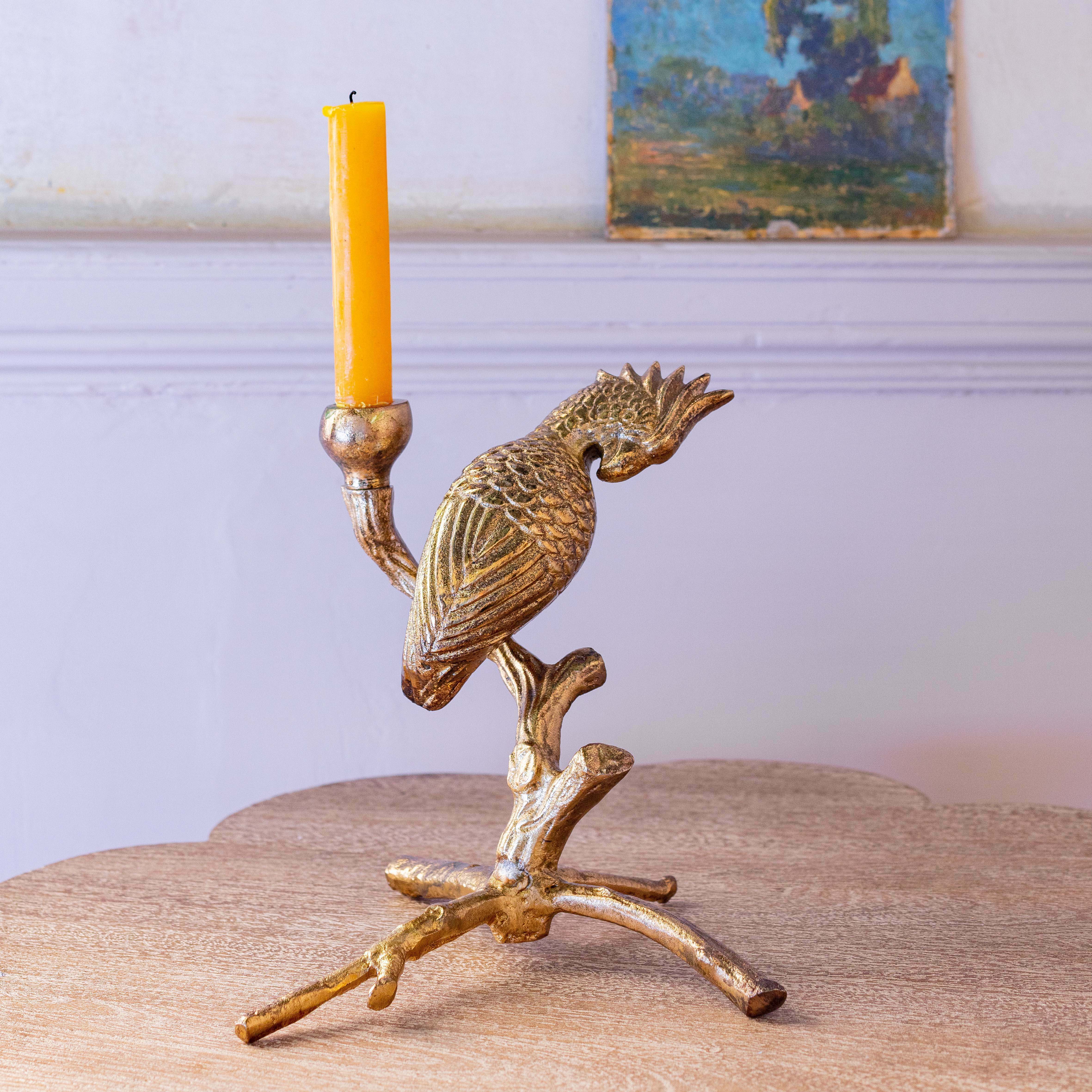 Photo of Graham and green gold parrot branch candle holder