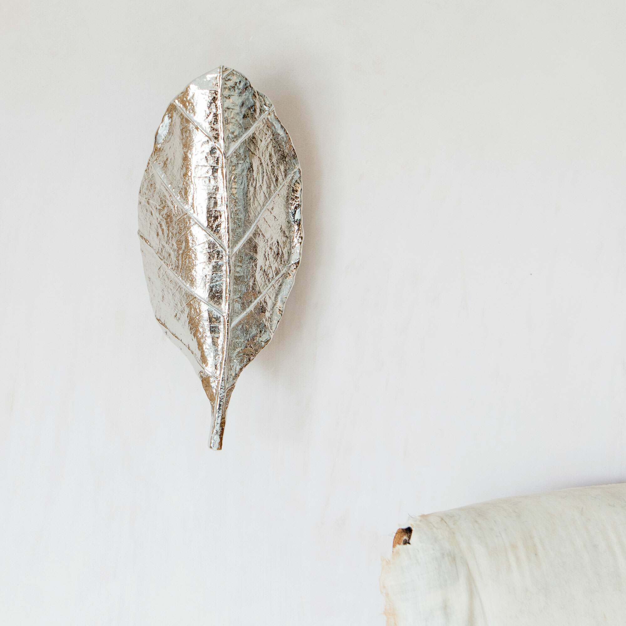 Graham And Green Obtrulate Silver Leaf Wall Light