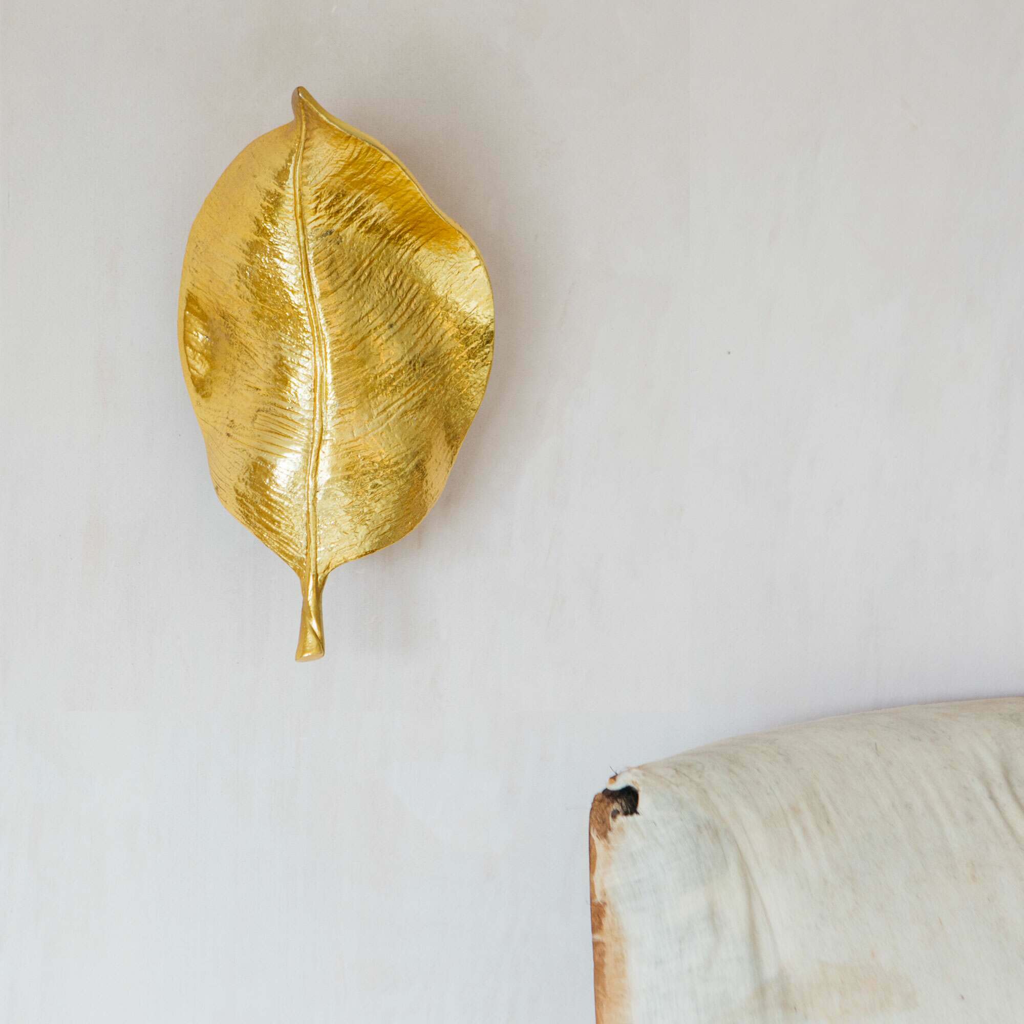 Graham And Green Ovate Gold Leaf Wall Light