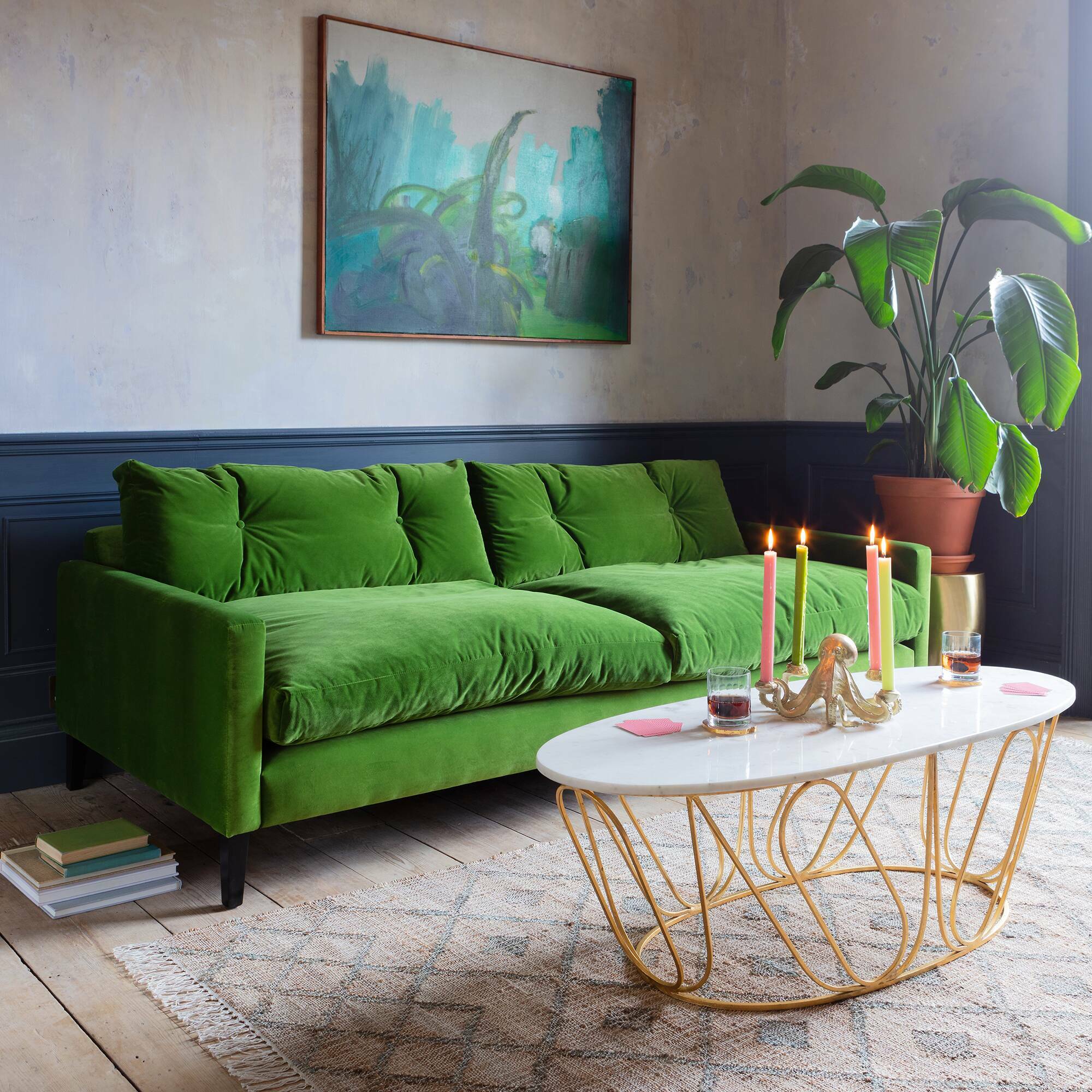 Read more about Graham and green kasper armchair - cobblestone linara