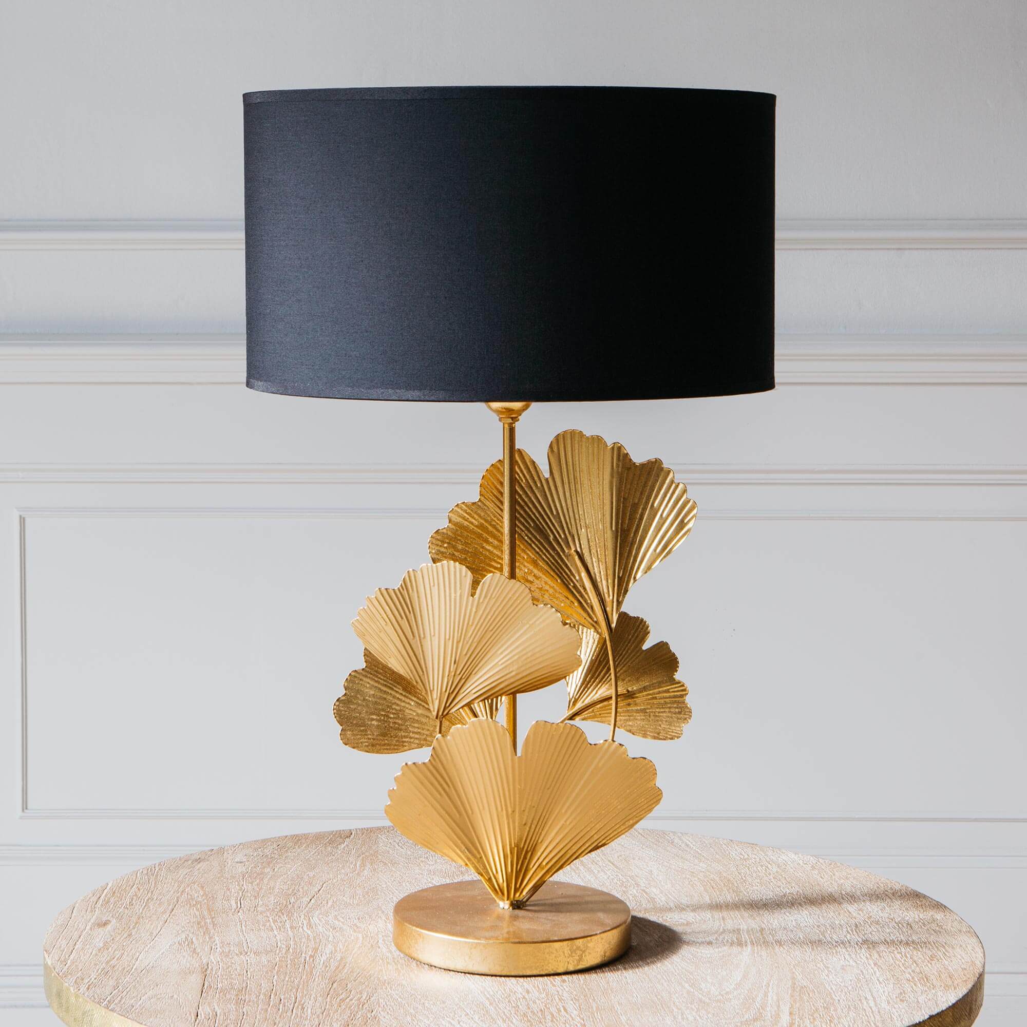 Read more about Graham and green gold gingko leaf table lamp with shade