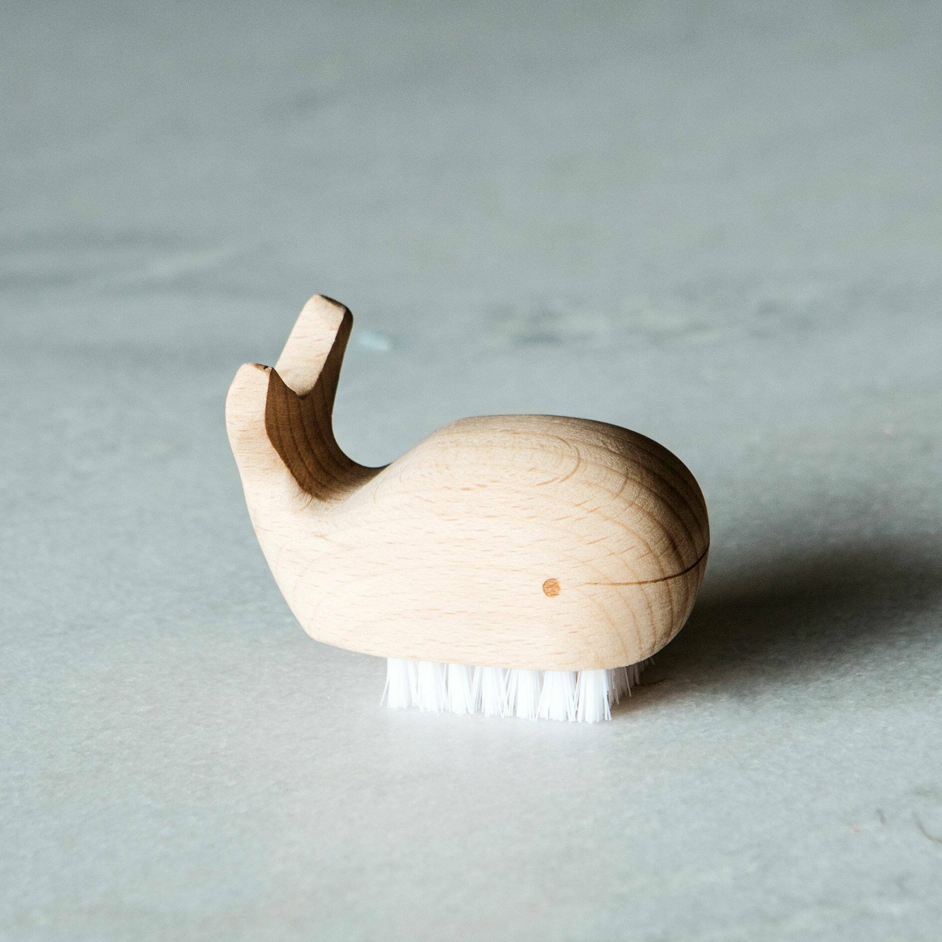 Photo of Graham and green wooden whale nail brush