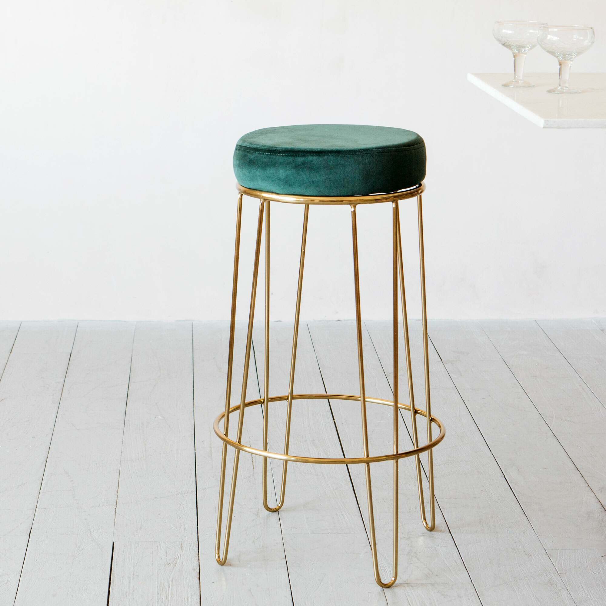 Read more about Graham and green gatsby green velvet bar stool