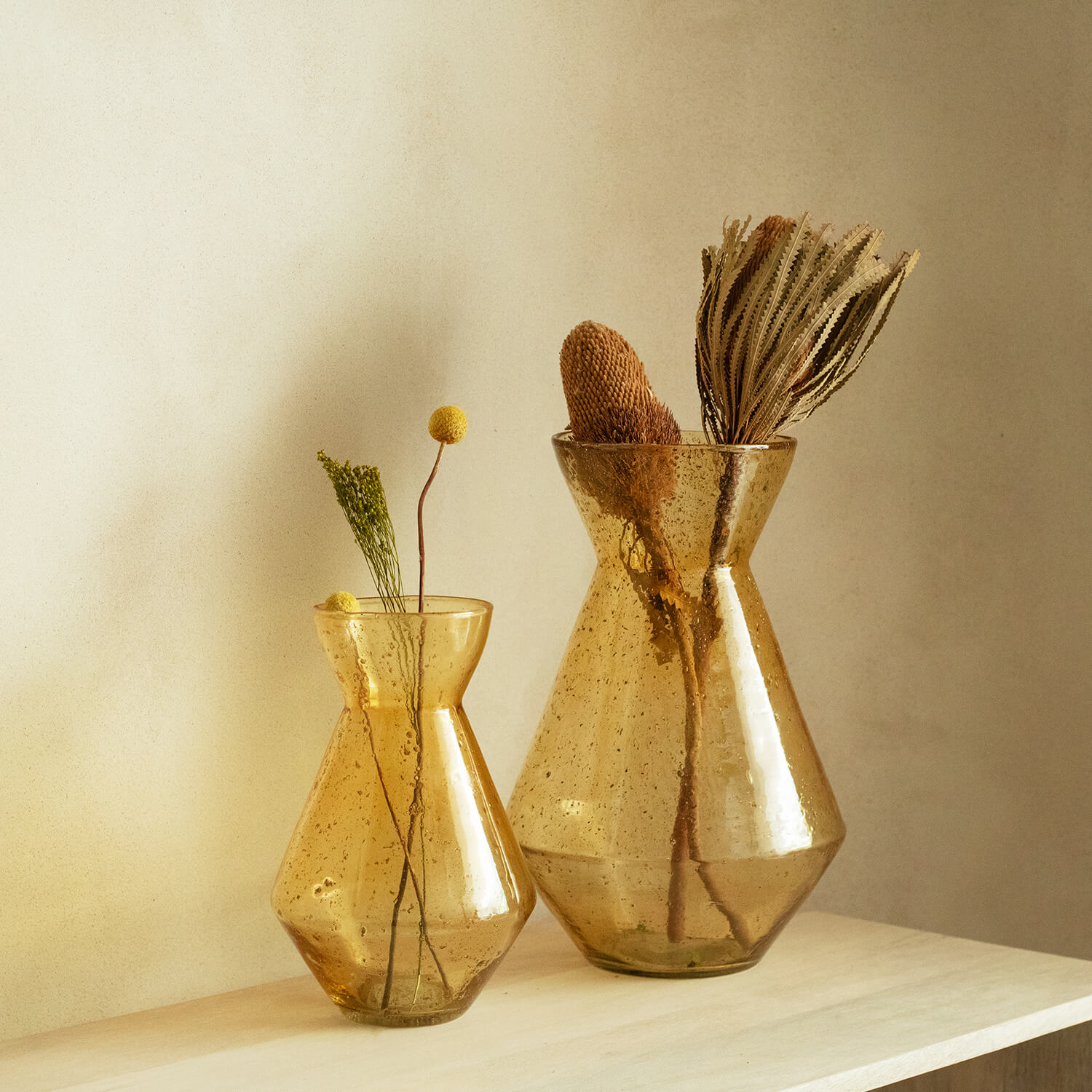 Read more about Graham and green medium speckled yellow glass vase