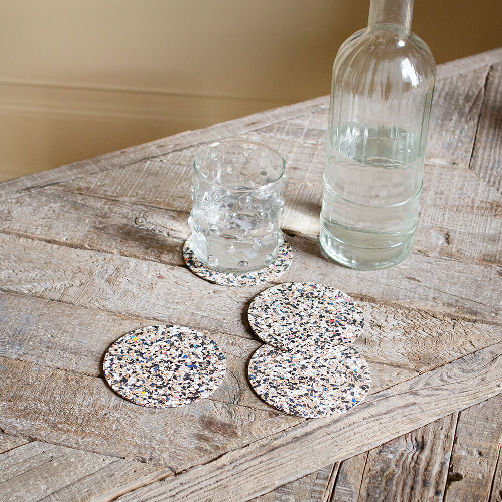 Photo of Graham and green set of four round beach clean coasters