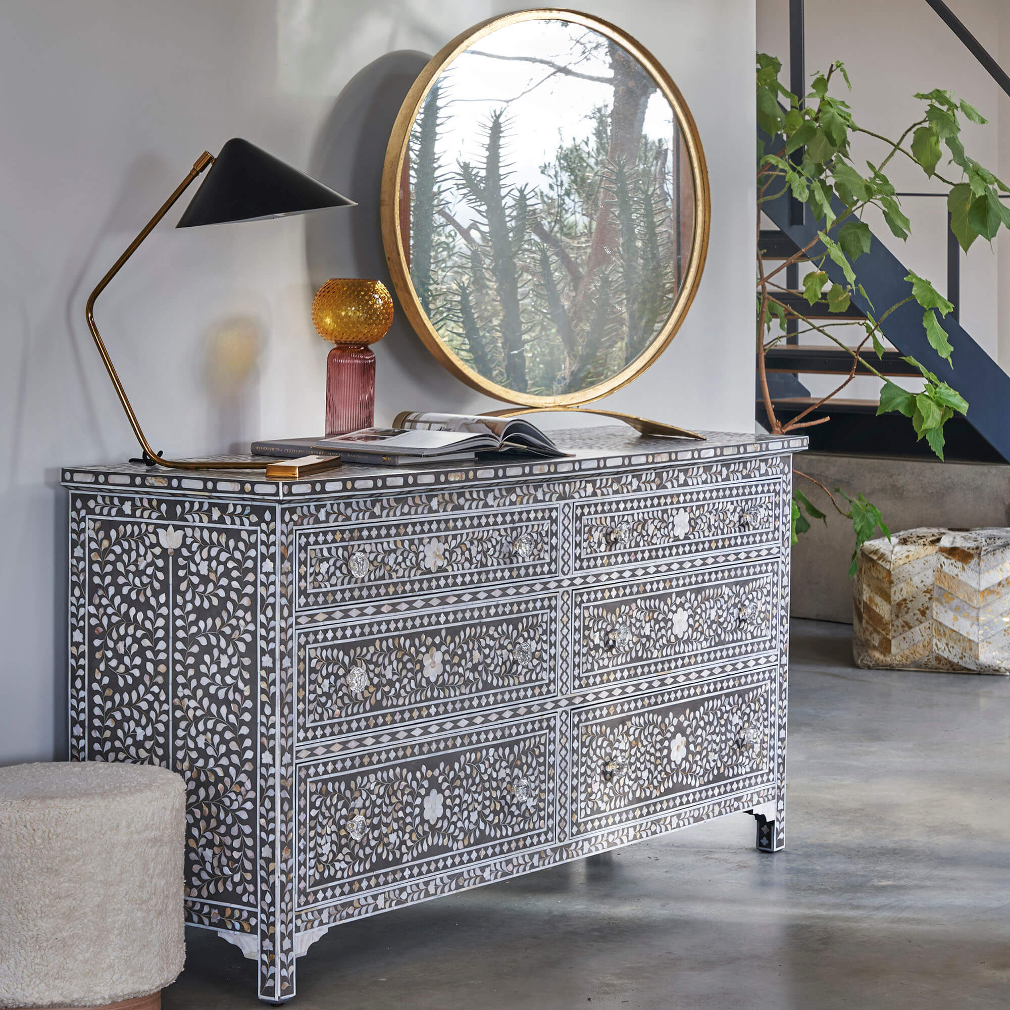 Read more about Graham and green classic grey mother of pearl double chest of drawers