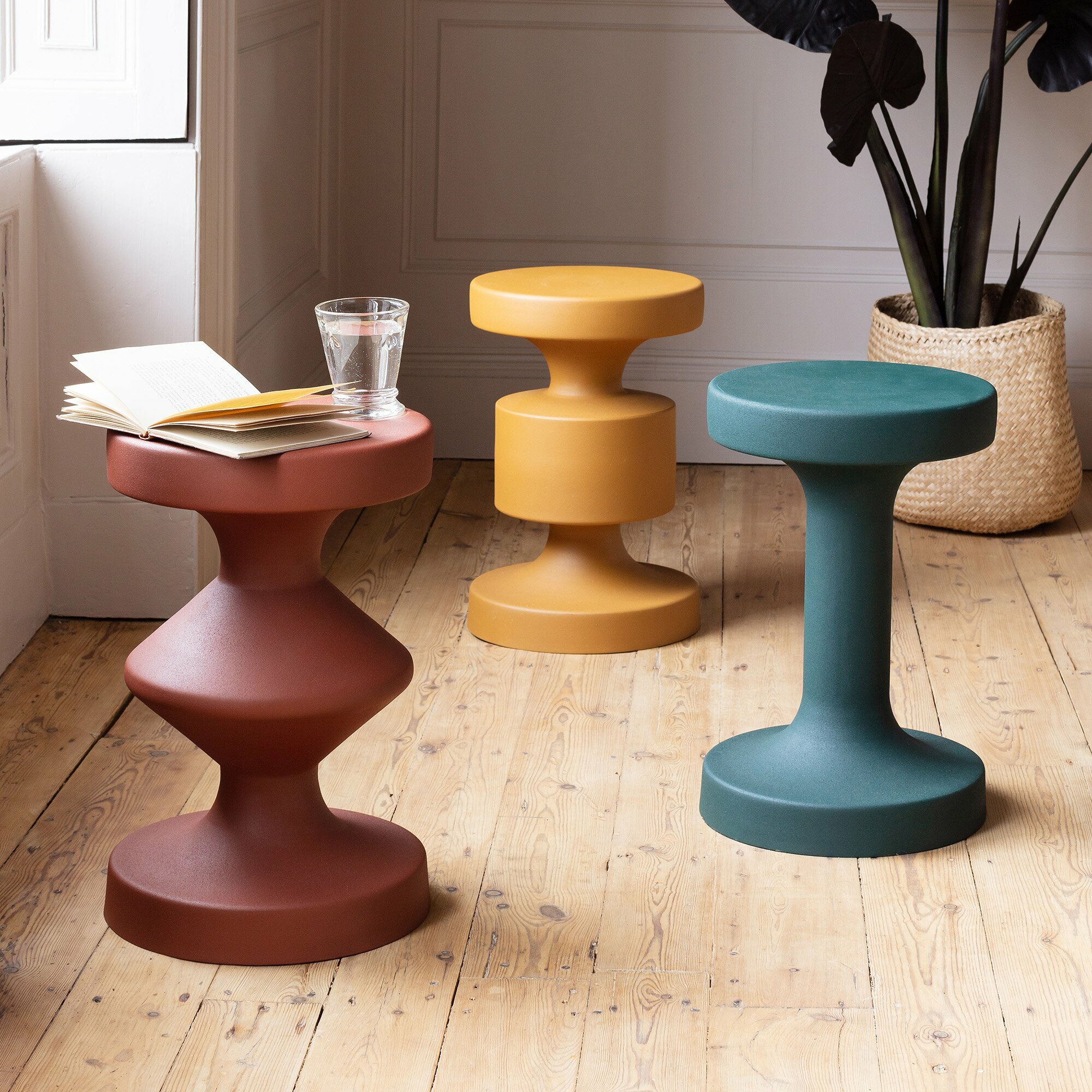 Graham And Green Red Metal Side Table