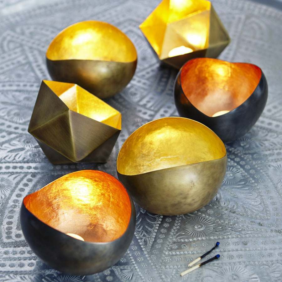 Photo of Graham and green copper round tea light holder