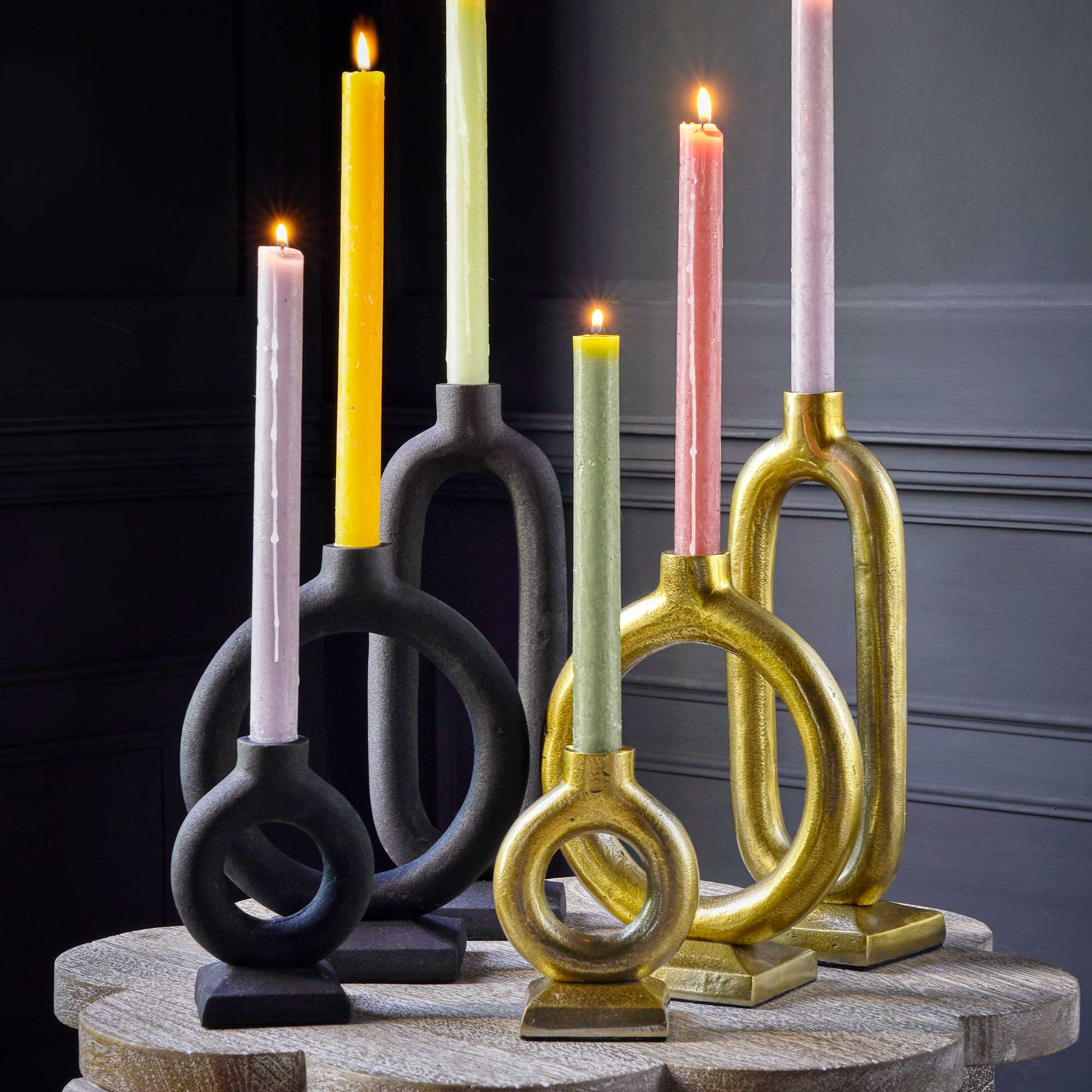 Photo of Graham and green medium brass circle candle holder