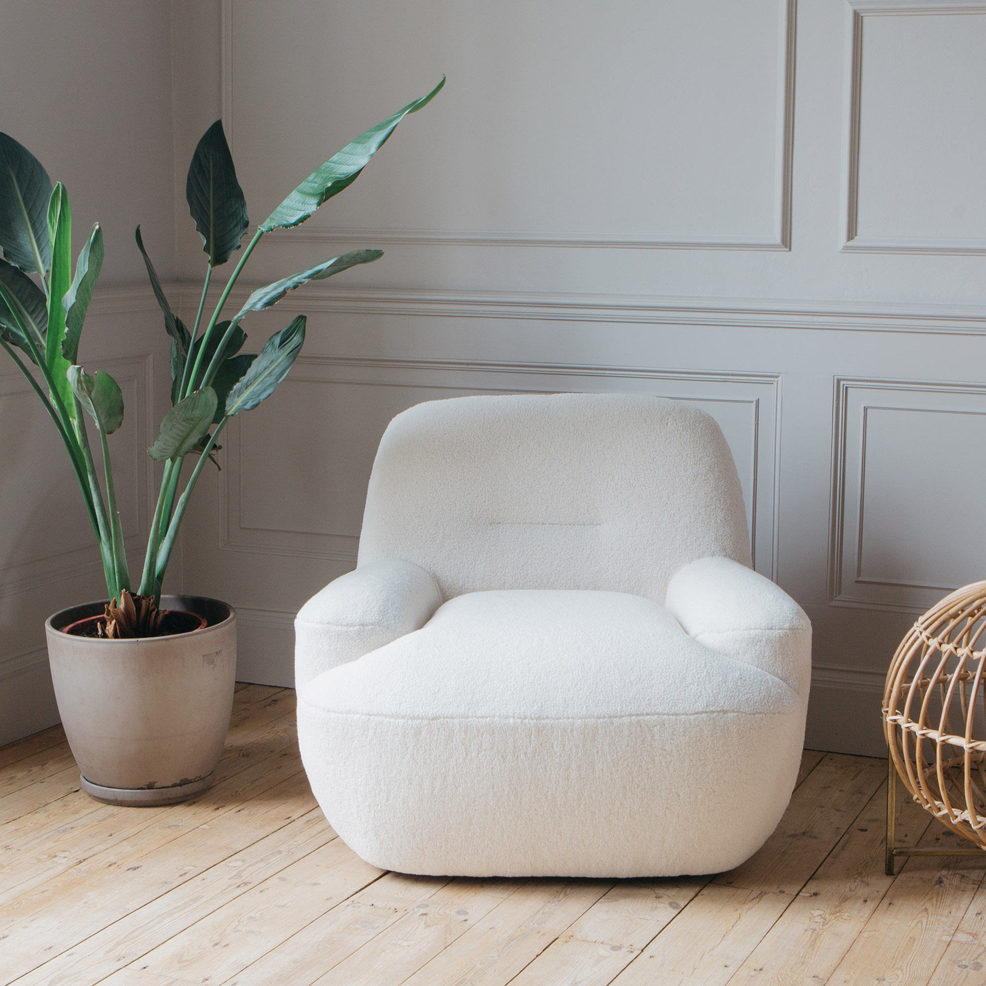 Graham And Green Coco Armchair Cream Boucl