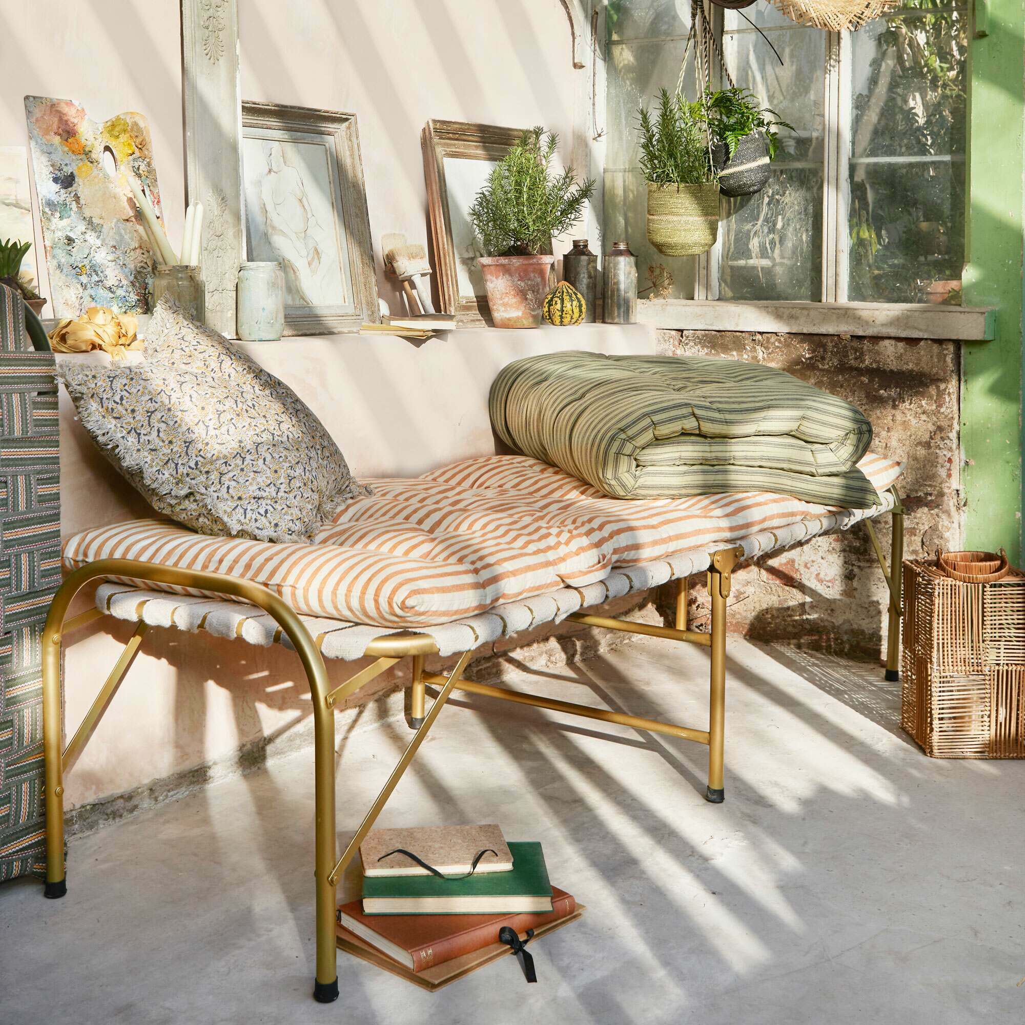 Photo of Graham and green cream and gold folding day bed