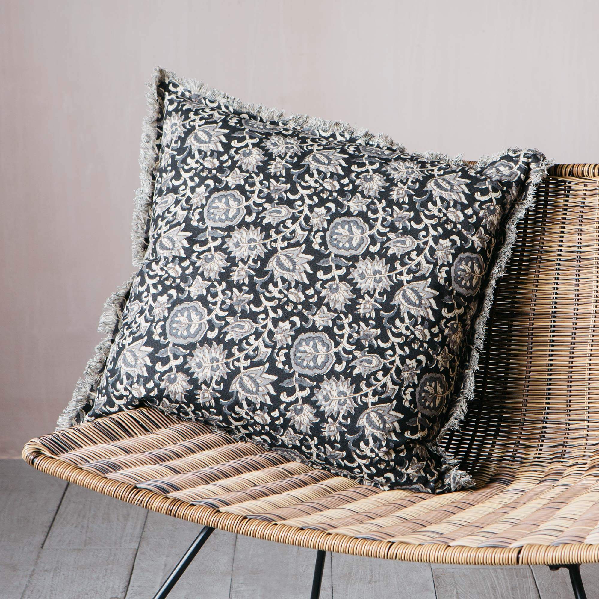 Read more about Graham and green black floral printed cushion