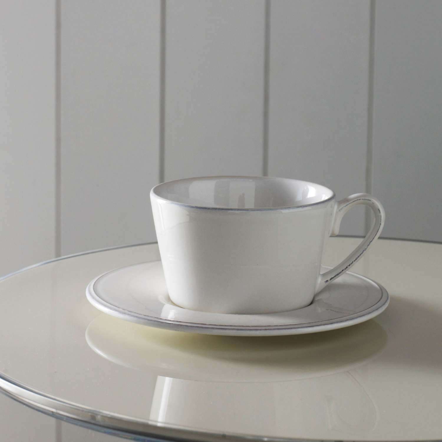 An image of Constance White Cup and Saucer