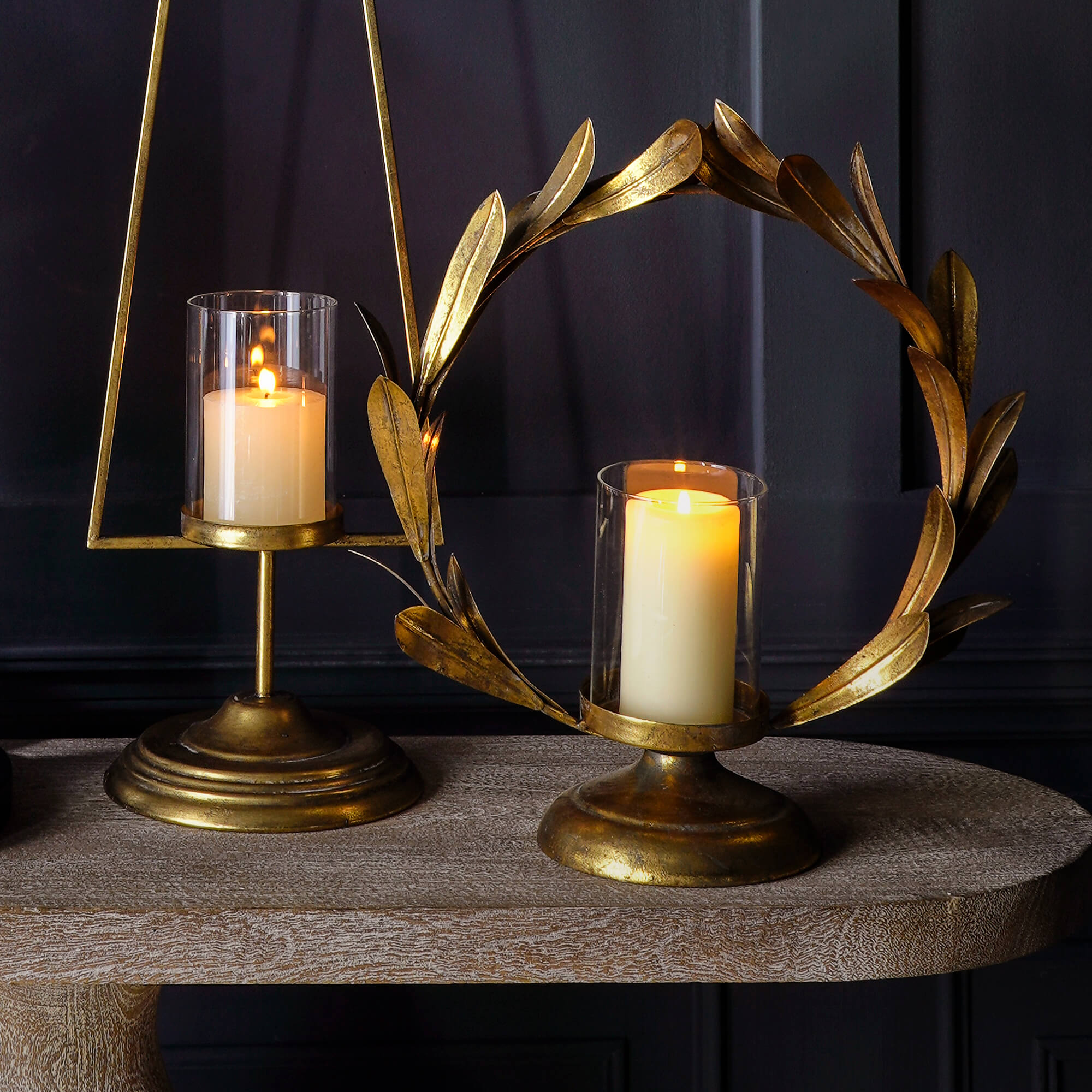 Read more about Graham and green gold laurel leaf candle holder