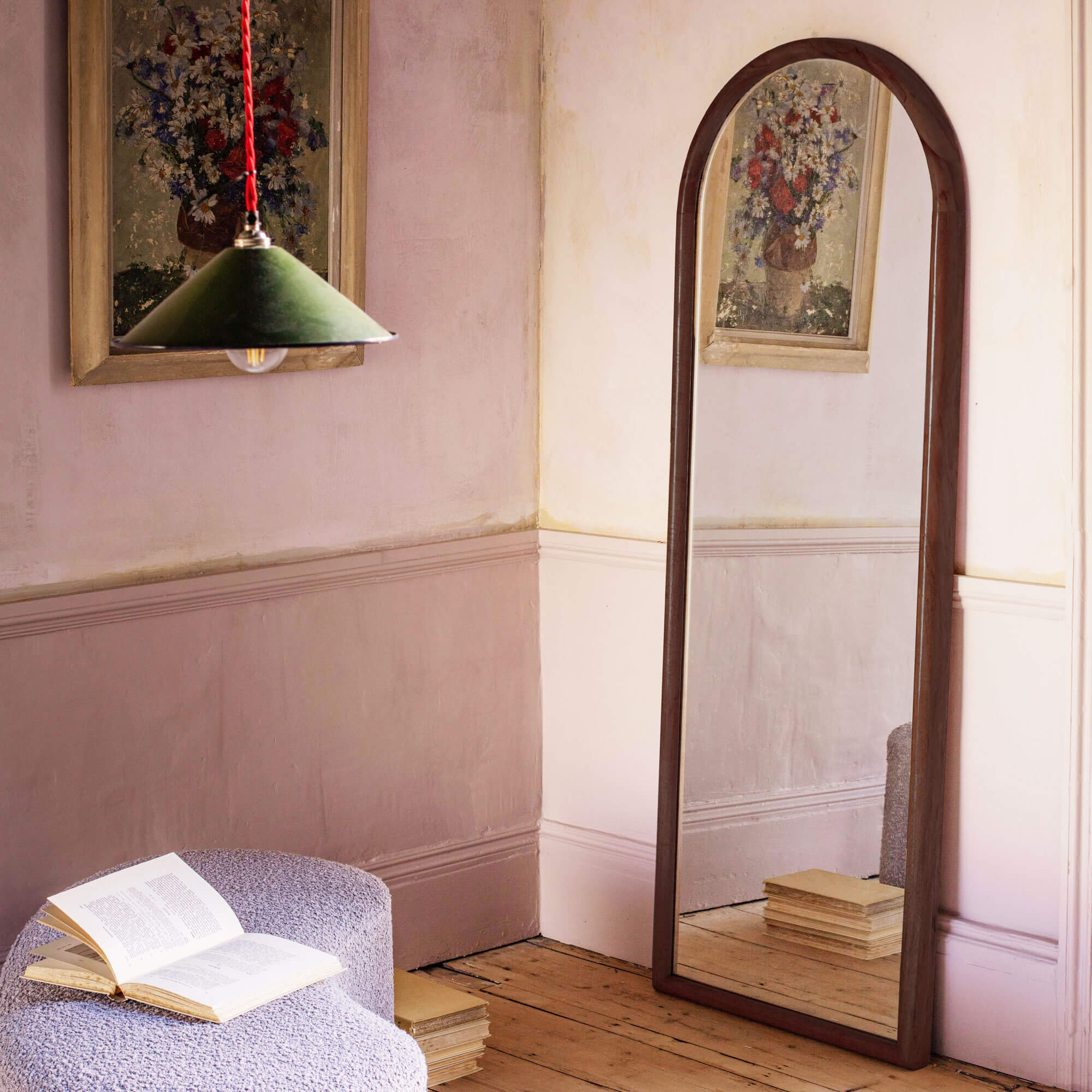 Read more about Graham and green walter dark wood arched mirror