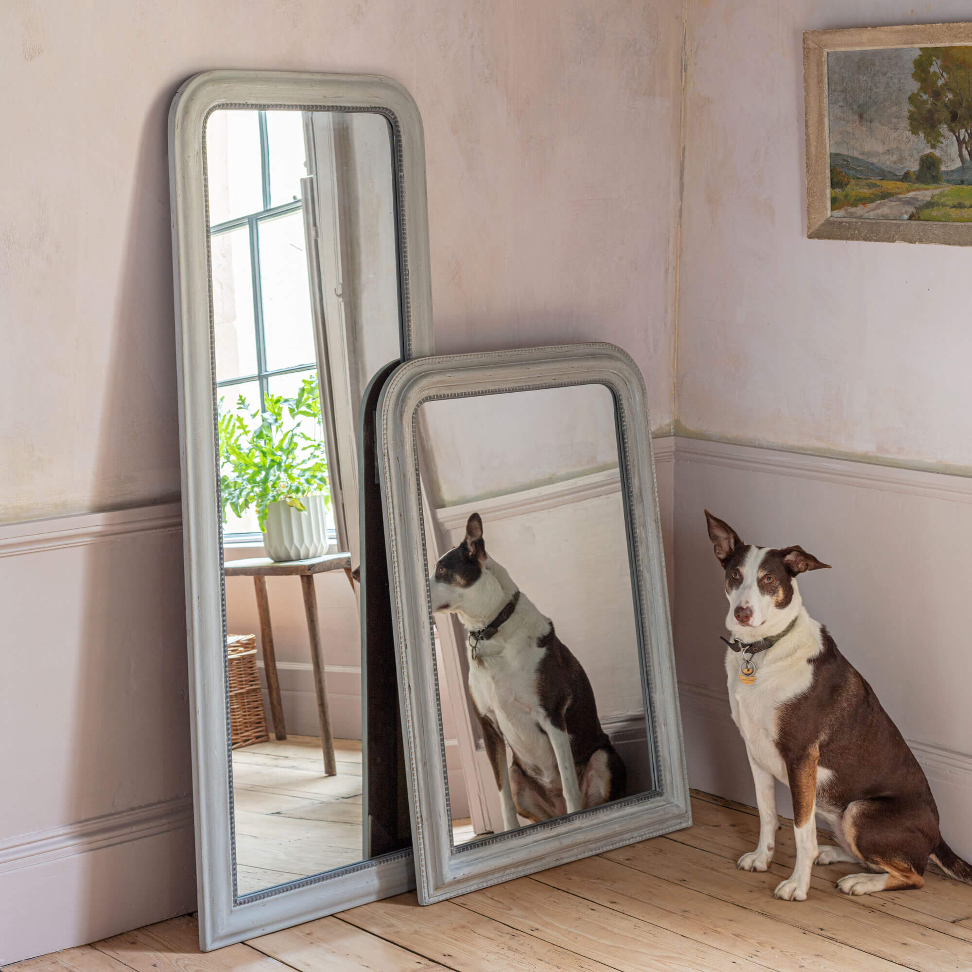Photo of Graham and green charlie small grey beaded mirror