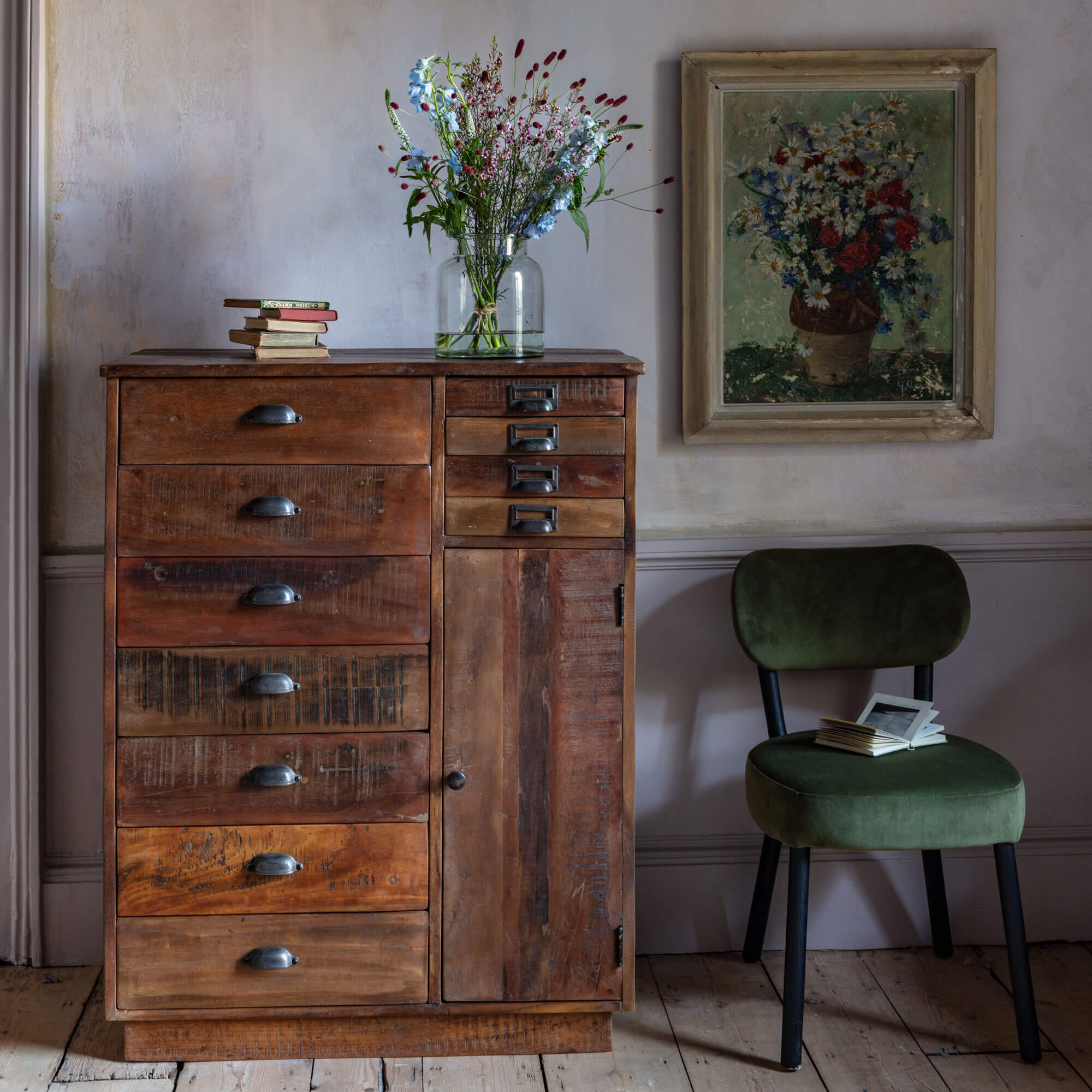 Read more about Graham and green reclaimed wood multi drawer sideboard