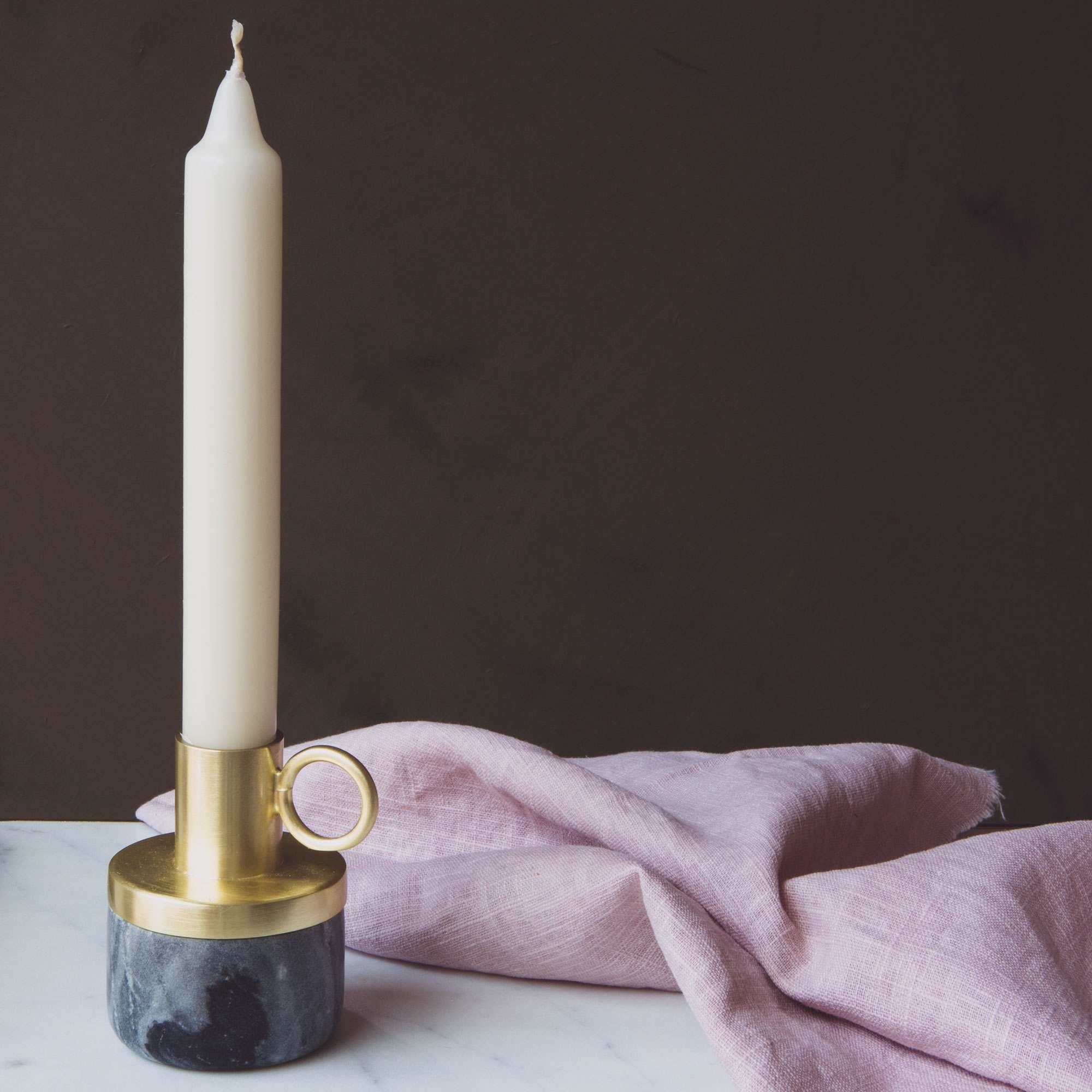 Read more about Graham and green otis grey marble candle holder