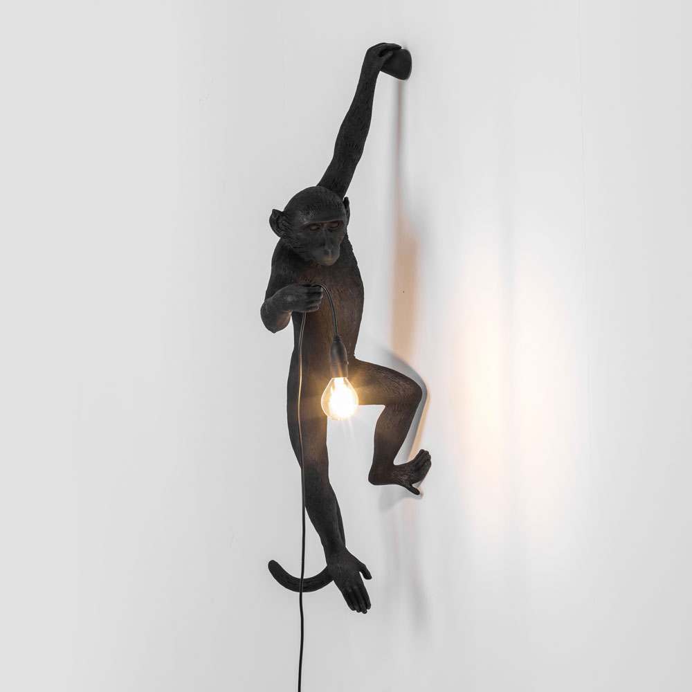 An image of Outdoor Black Hanging Monkey Lamp