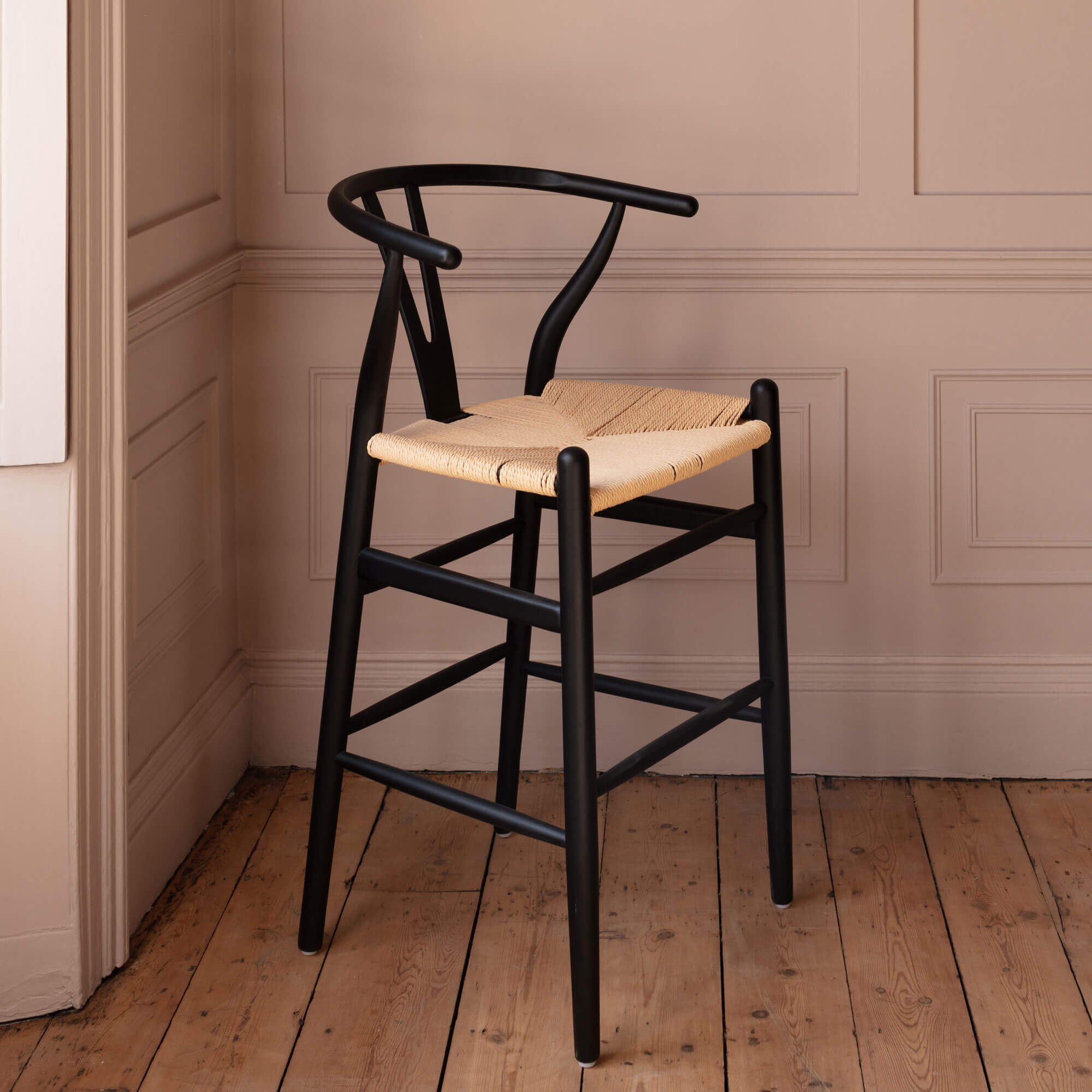 Read more about Graham and green emperor black rattan bar stool