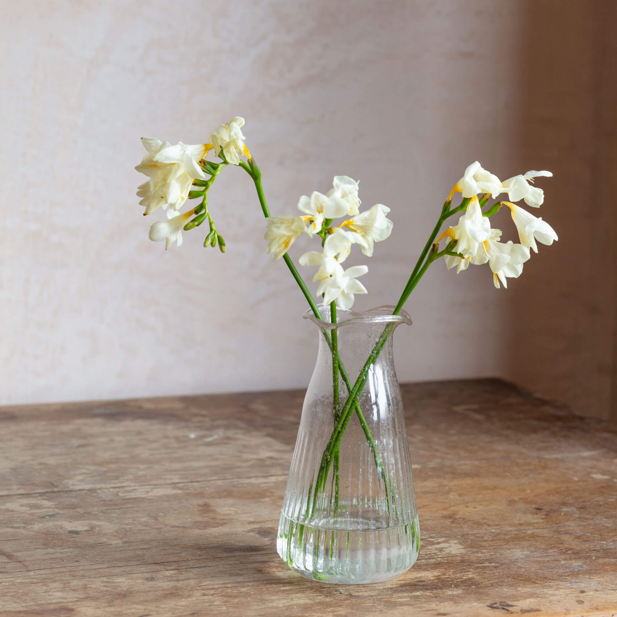 Photo of Graham and green clear fluted glass vase